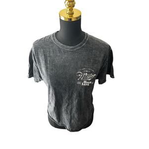 Miller High Life “Champagne of Beers” Gray Heathered Cropped Tee Size Medium